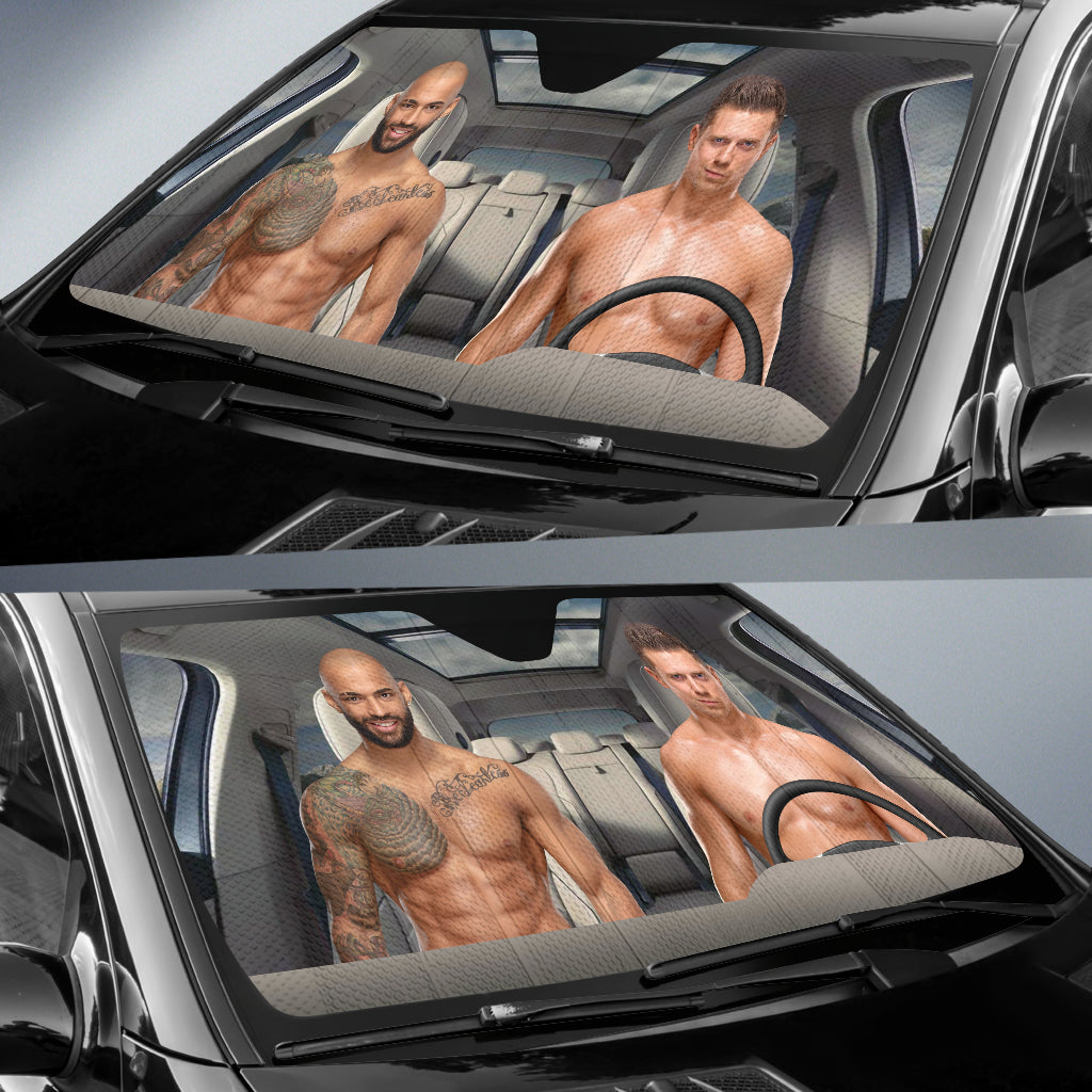 The Miz Vs Ricochet Wwe Driving Auto Sun Shade