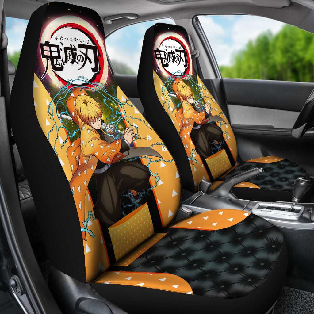 Zenitsu Demon Slayer Anime Custom Car Seat Covers