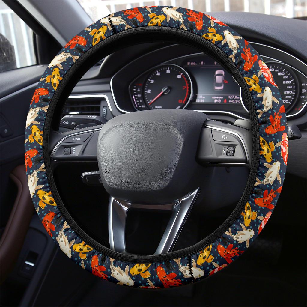 Koi Fish Premium Car Steering Wheel Cover