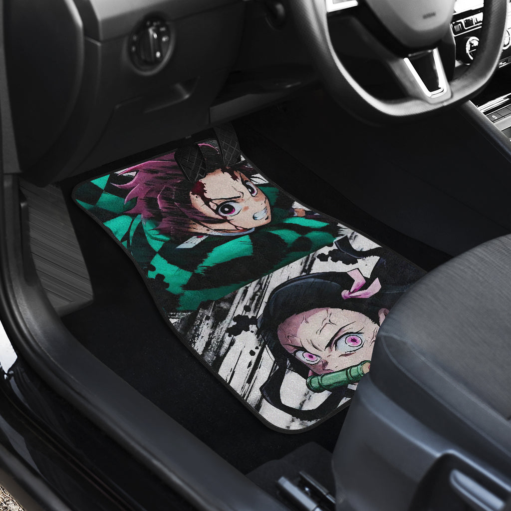 Nezuko Tanjiro Kamado Demon Slayer Anime Car Floor Mats Custom Car Accessories Car Decor 2021