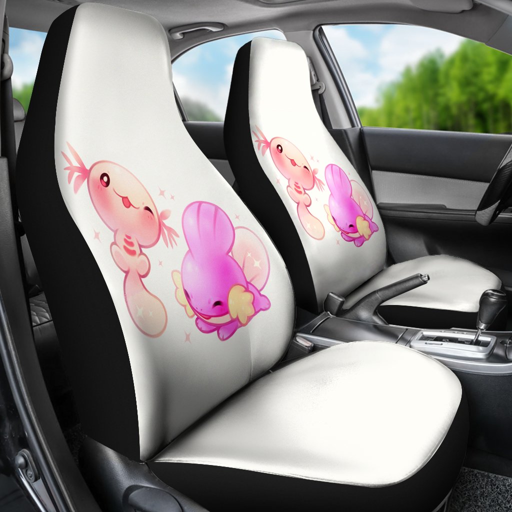 Coral Axolotl And Pokemon Seat Covers