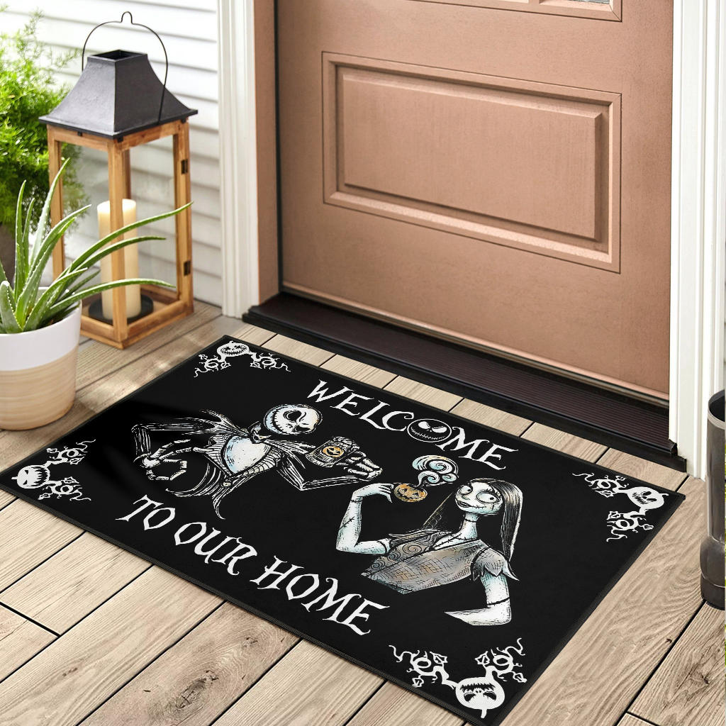 Nightmare Before Christmas Jack And Sally Door Mats