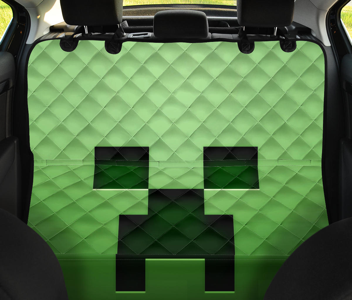 Minecraft Game Car Dog Back Seat Cover