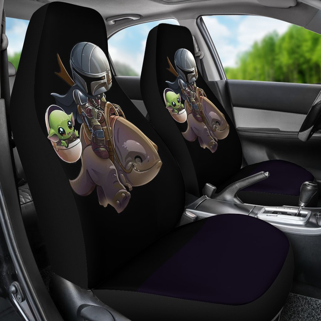 Baby Yoda And Boba Fett Seat Covers