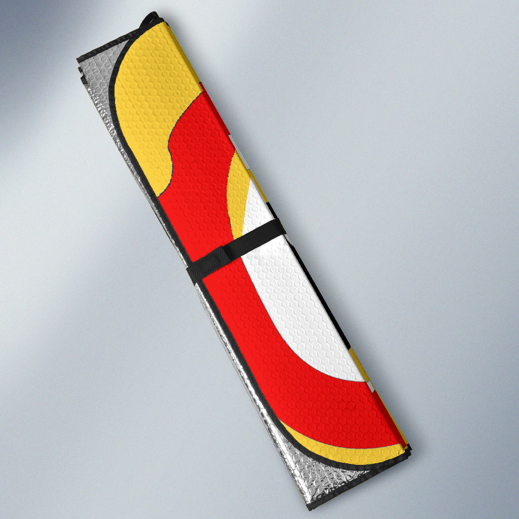 Yellow Red Boy Cartoon Funny With Glass Car Auto Sun Shades Windshield Accessories Decor Gift