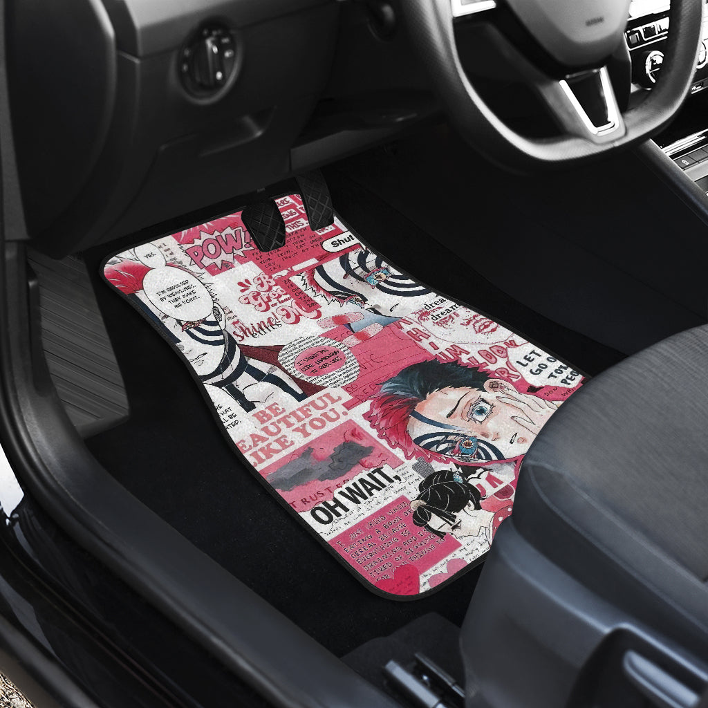 Akaza Demon Slayer Anime Car Floor Mats Custom Car Accessories Car Decor 2021