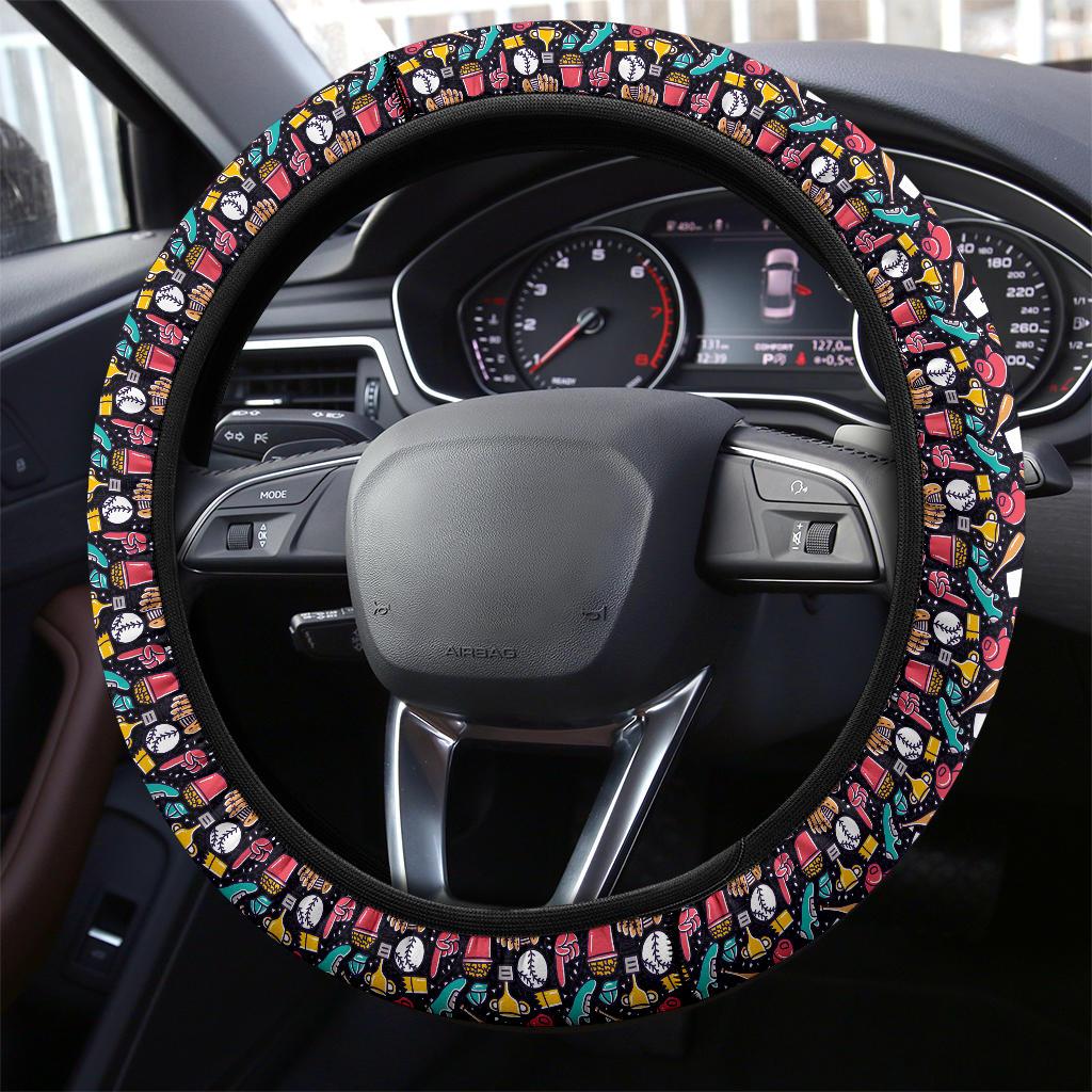 Baseball Stuff Fashion Premium Car Steering Wheel Cover