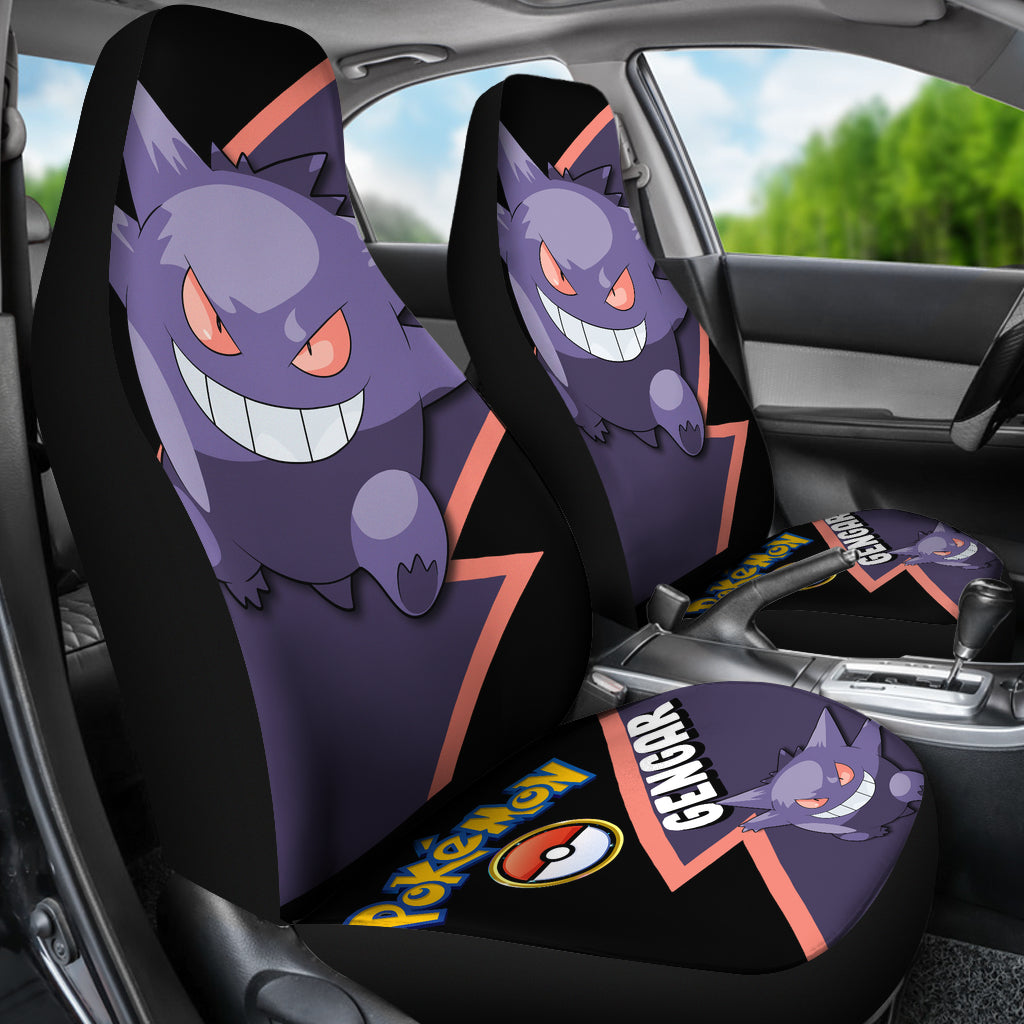 Gengar Car Seat Covers Custom Anime Pokemon Car Accessories