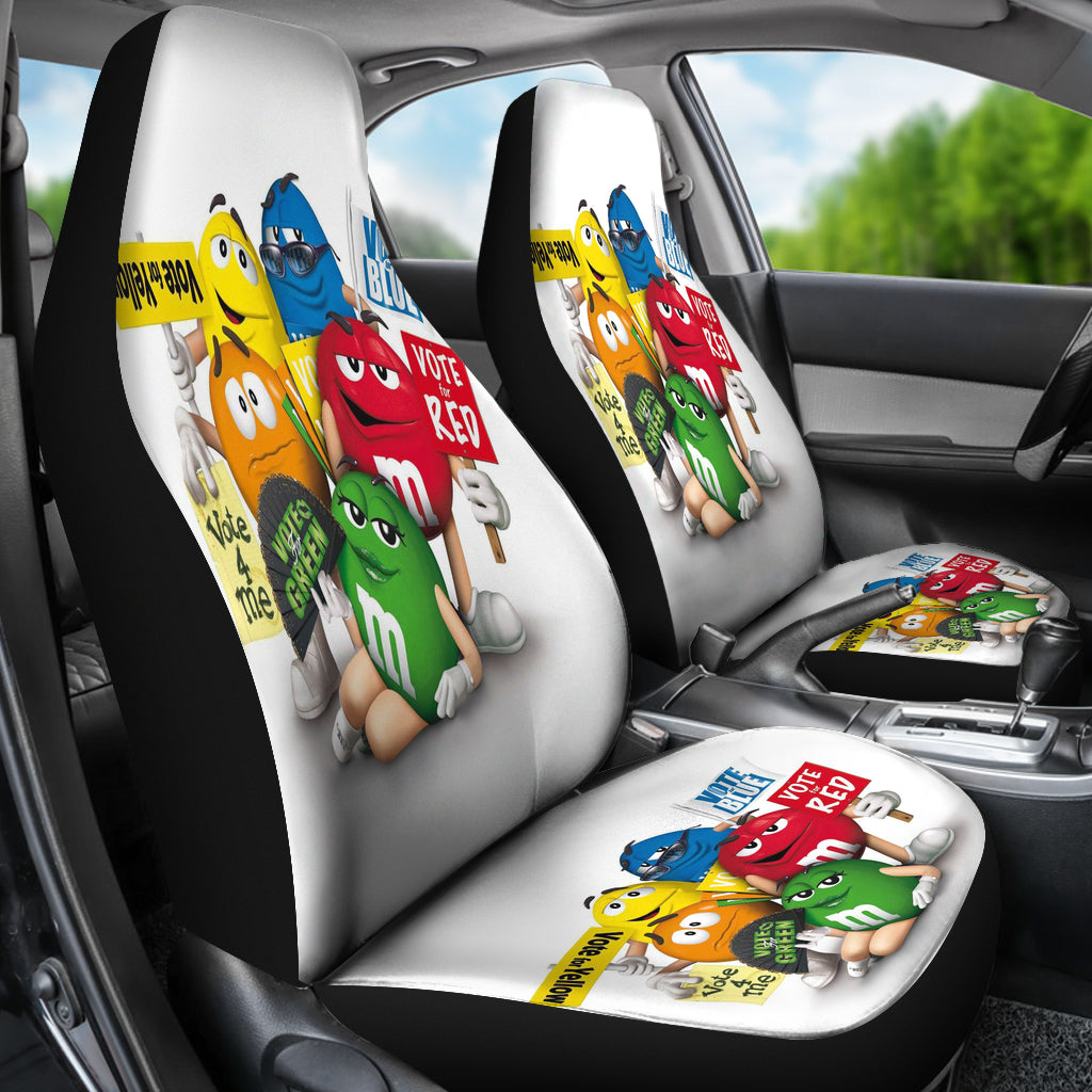 M&M Chocolate Team Car Seat Covers Car Accessories Decoration