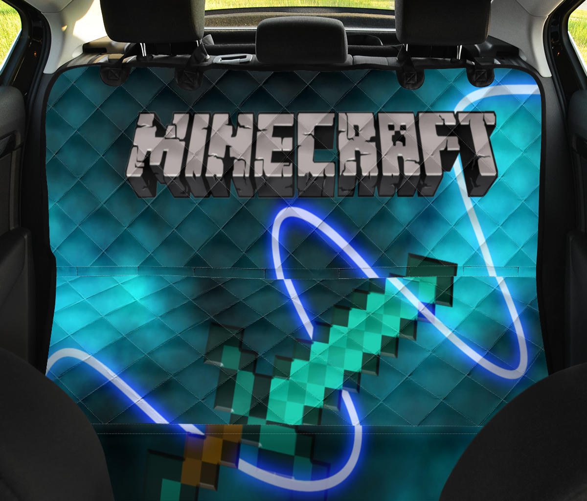 Minecraft Game 1 Car Dog Back Seat Cover
