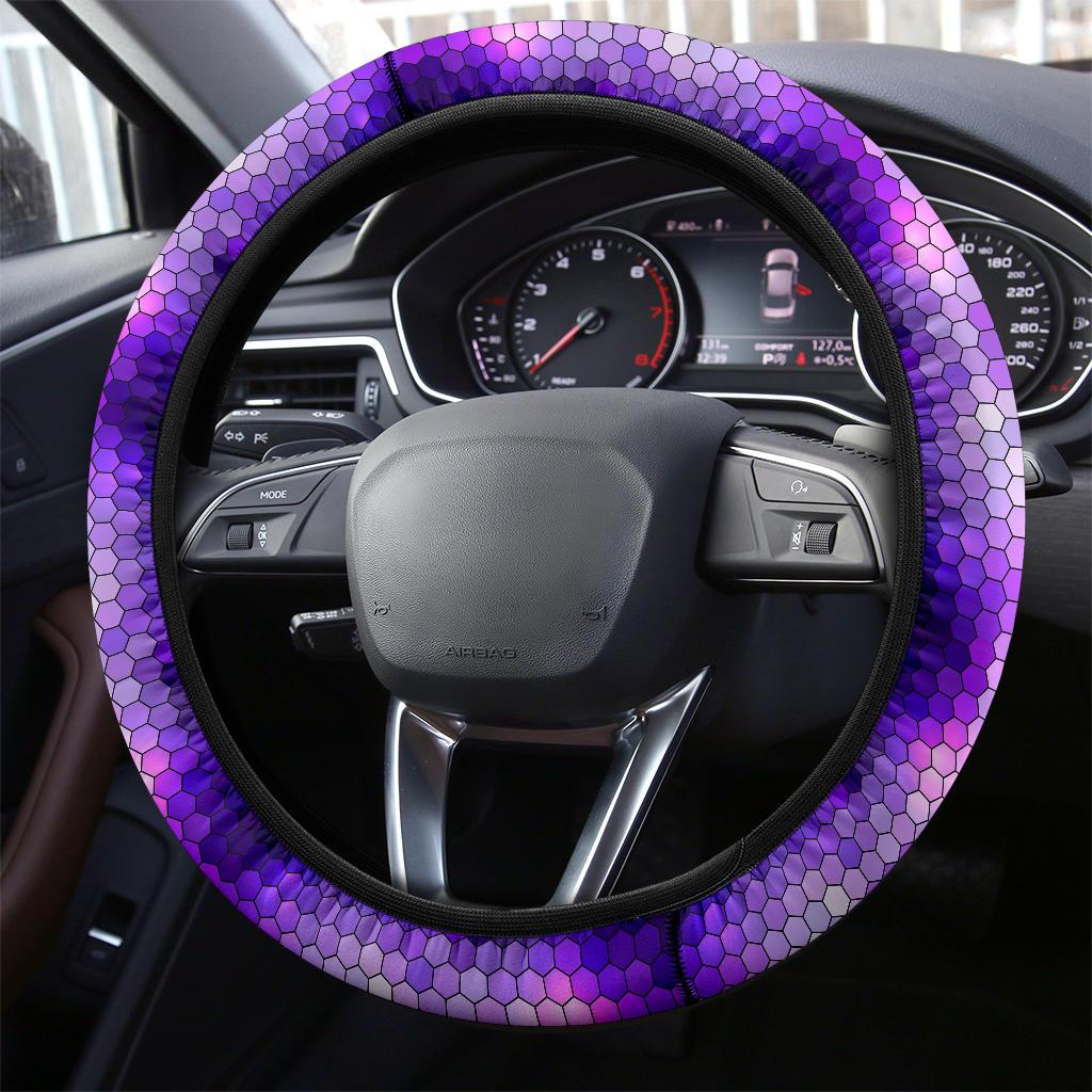 Purple Snake Style Premium Car Steering Wheel Cover