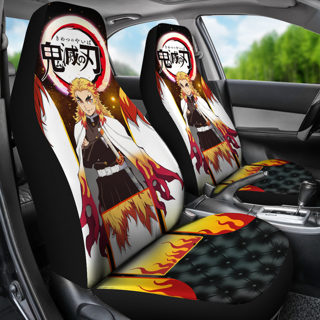 Rengoku Demon Slayer Season 2 Custom Car Seat Covers Car Accessories Anime Gift