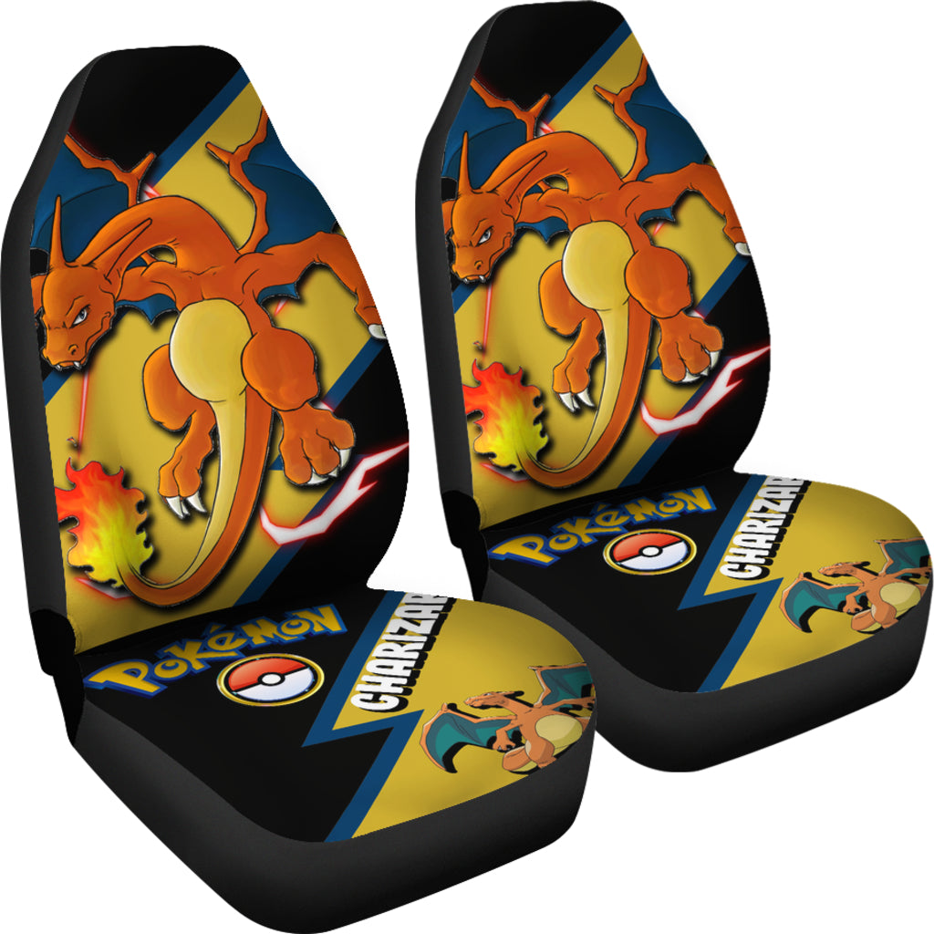 Charizard Car Seat Covers Custom Anime Pokemon Car Accessories