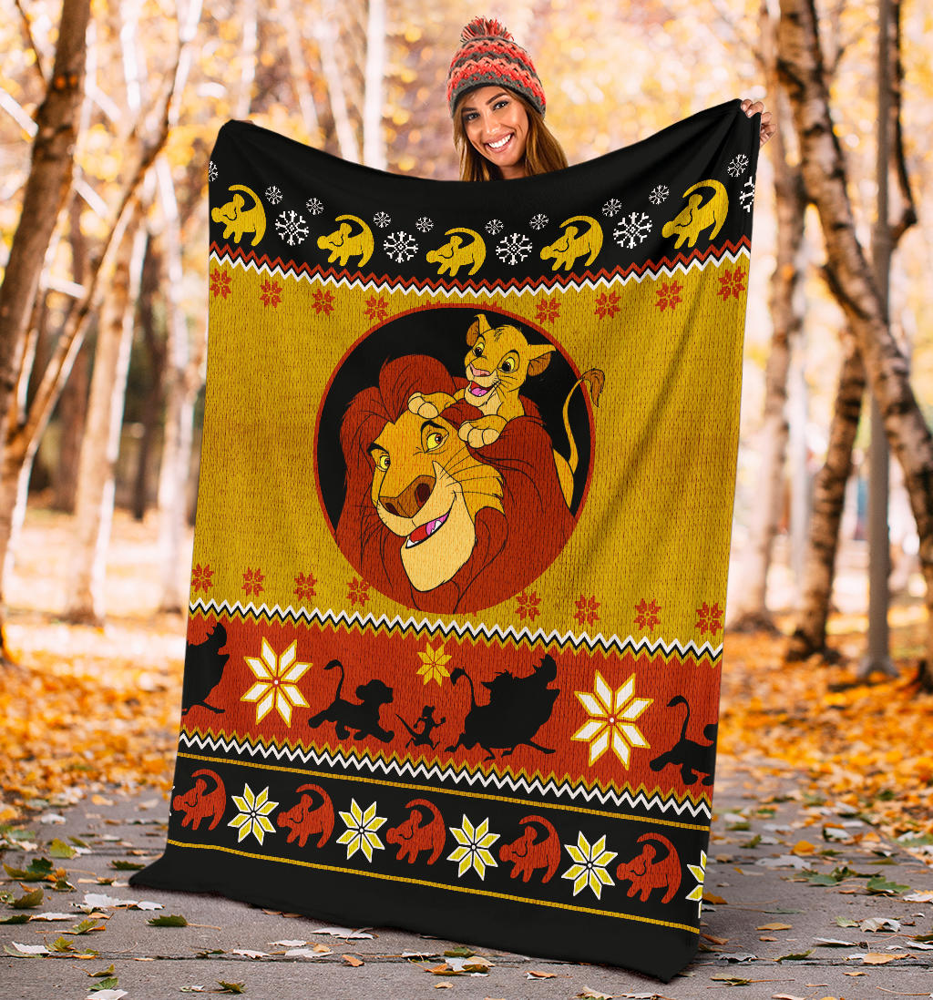 Lion King Ugly Christmas Custom Blanket Home Decor