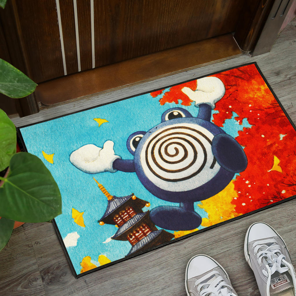 Poliwhirl Japan Pokemon Anime Door Mats