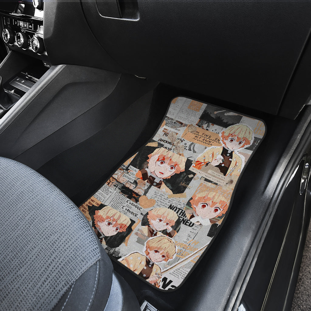 Zenitsu Agatsuma Demon Slayer 2 Anime Car Floor Mats Custom Car Accessories Car Decor 2021