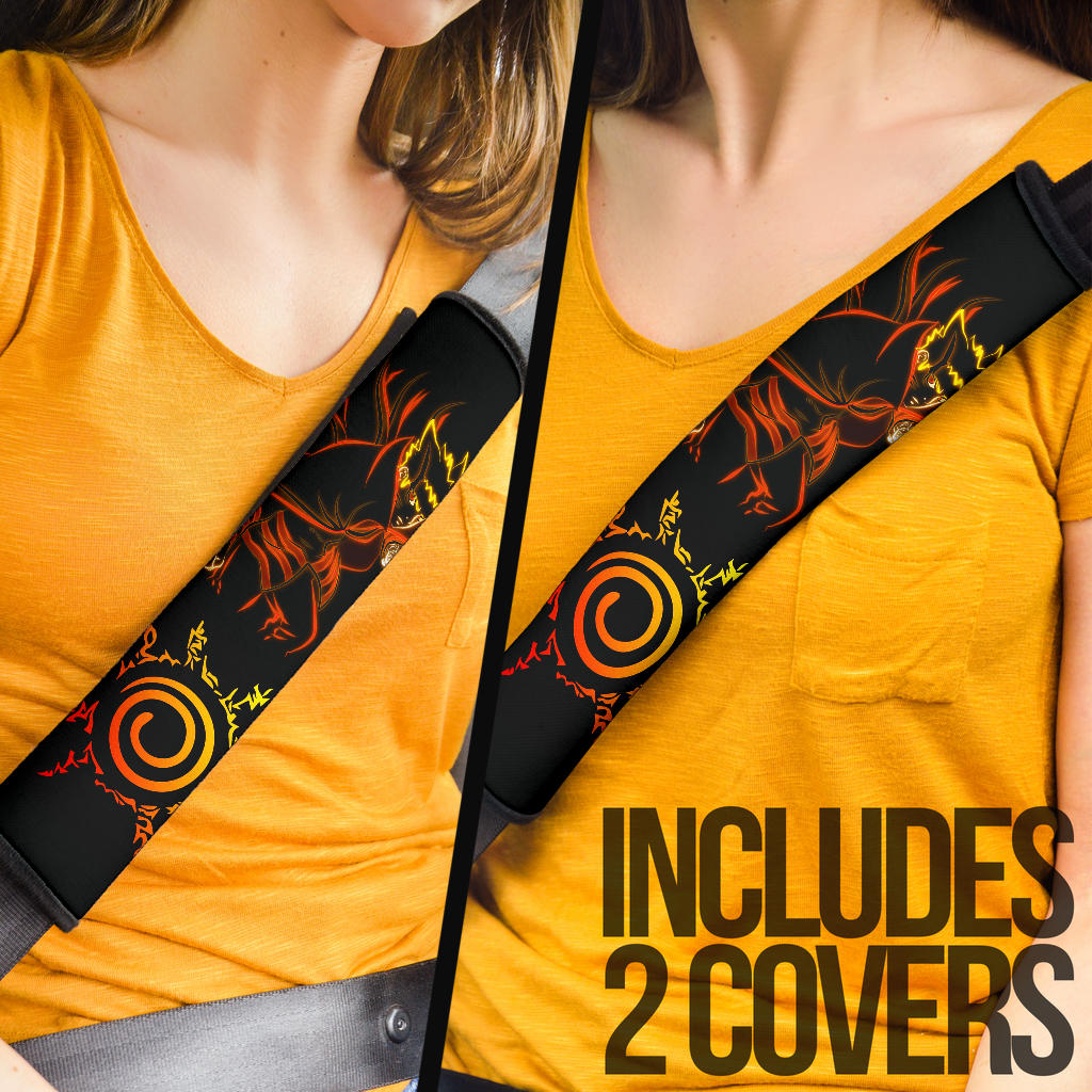 Naruto Baryon Mode Car Seat Belt Covers Custom Animal Skin Printed Car Interior Accessories Perfect Gift