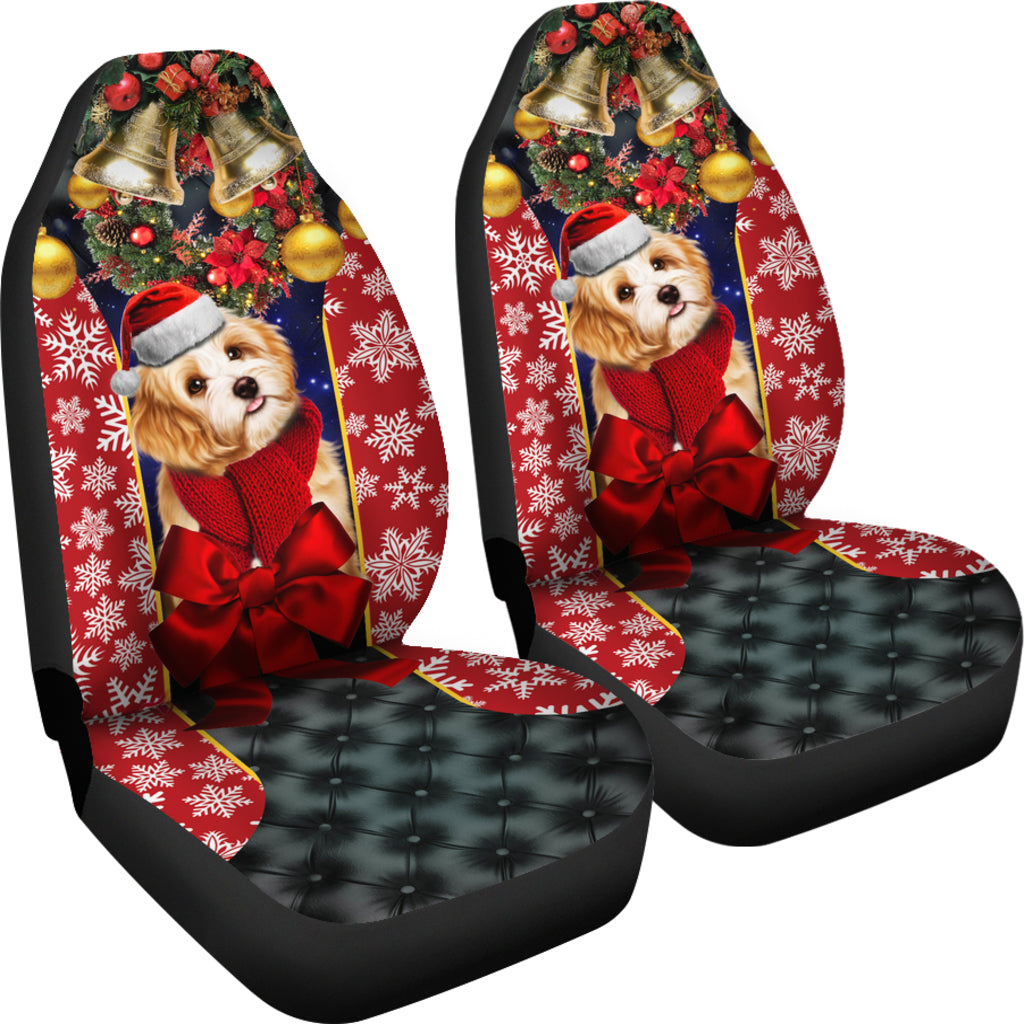 Cavachon Shih Tzu Puppy Premium Custom Car Seat Covers Decor Protector