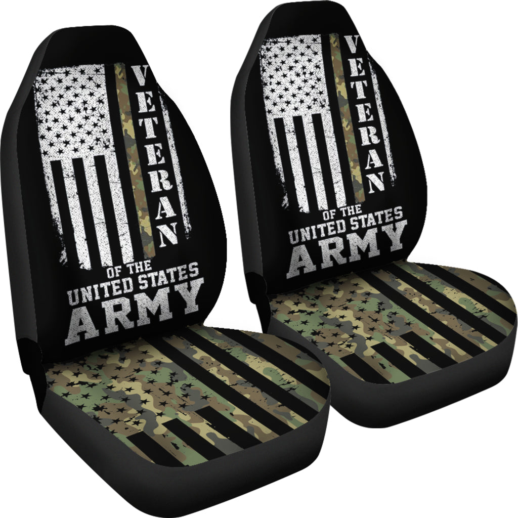 American Flag Camo Proud Us Army Veteran Car Seat Covers