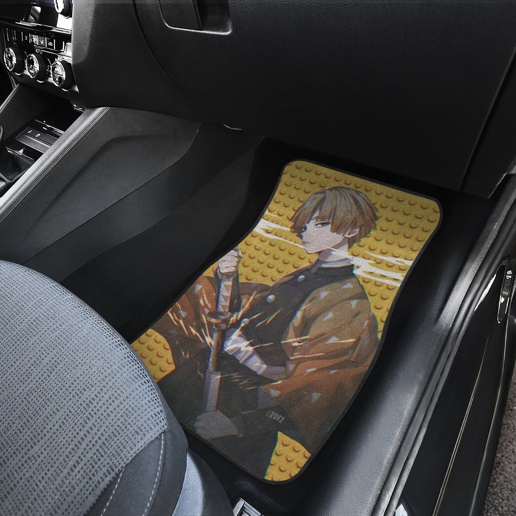 Zenitsu Agatsuma Demon Slayer 3 Anime Car Floor Mats Custom Car Accessories Car Decor 2021