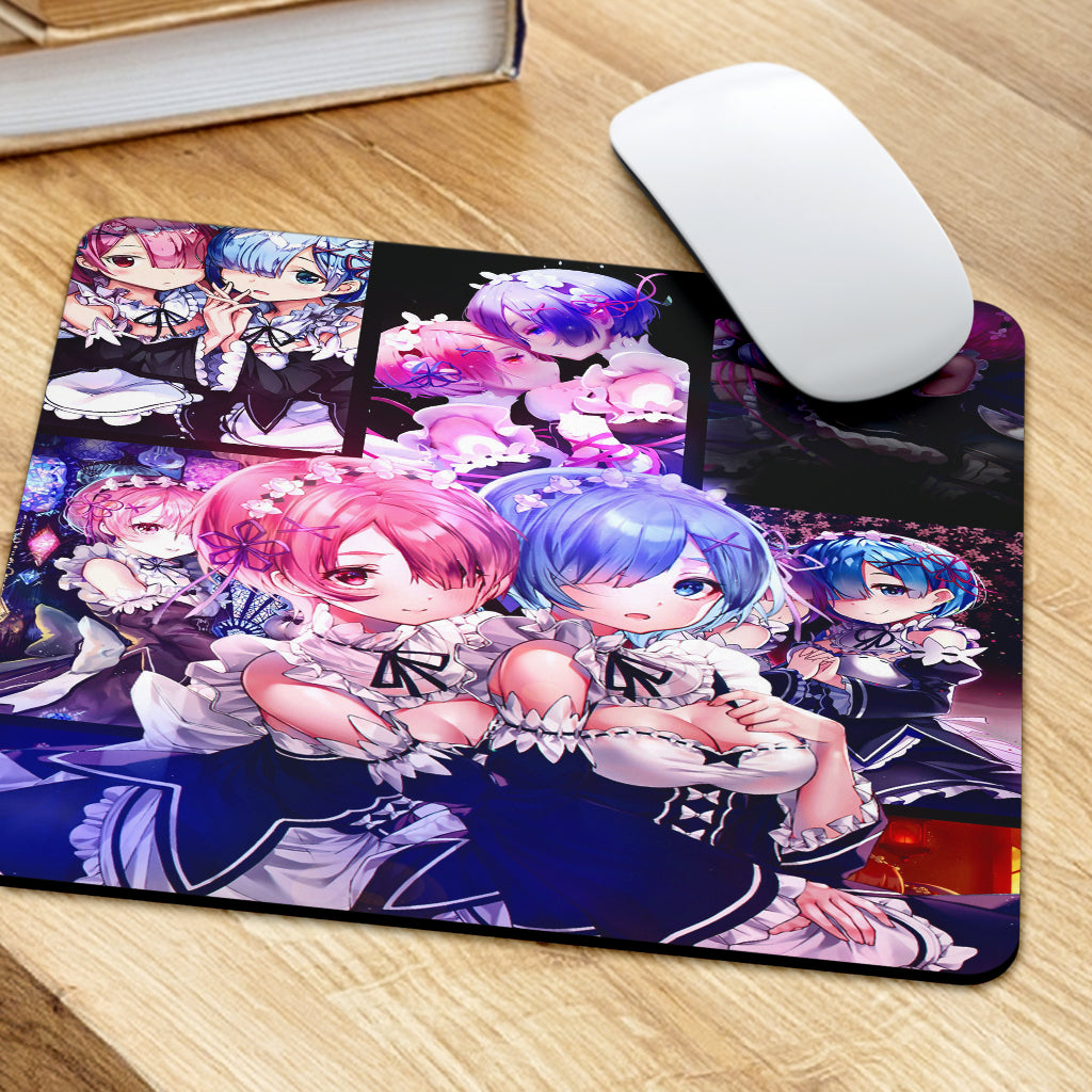 Ram And Rem Anime Girl Re Zero Mouse Pads