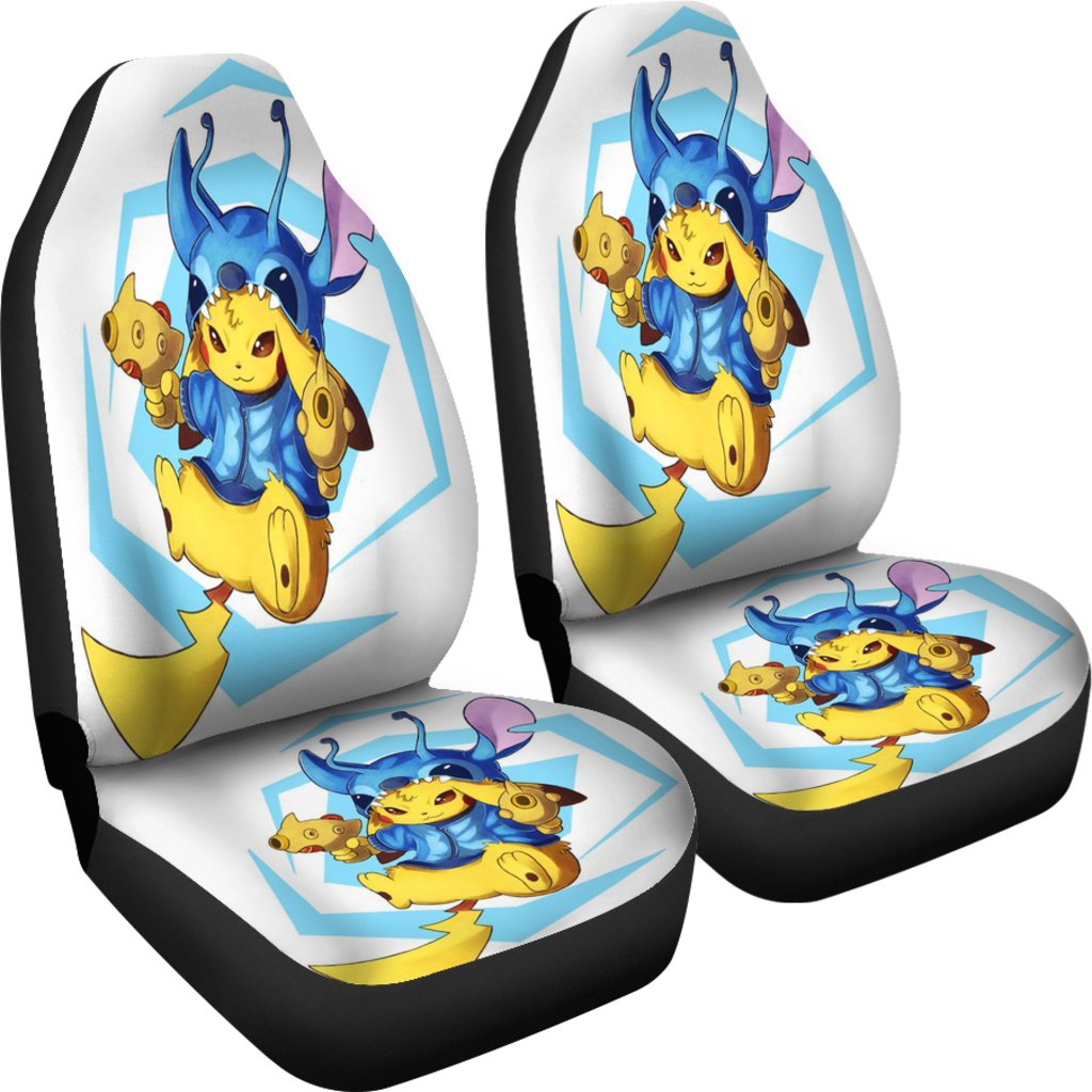 Pikachu Stitch Fight Seat Covers