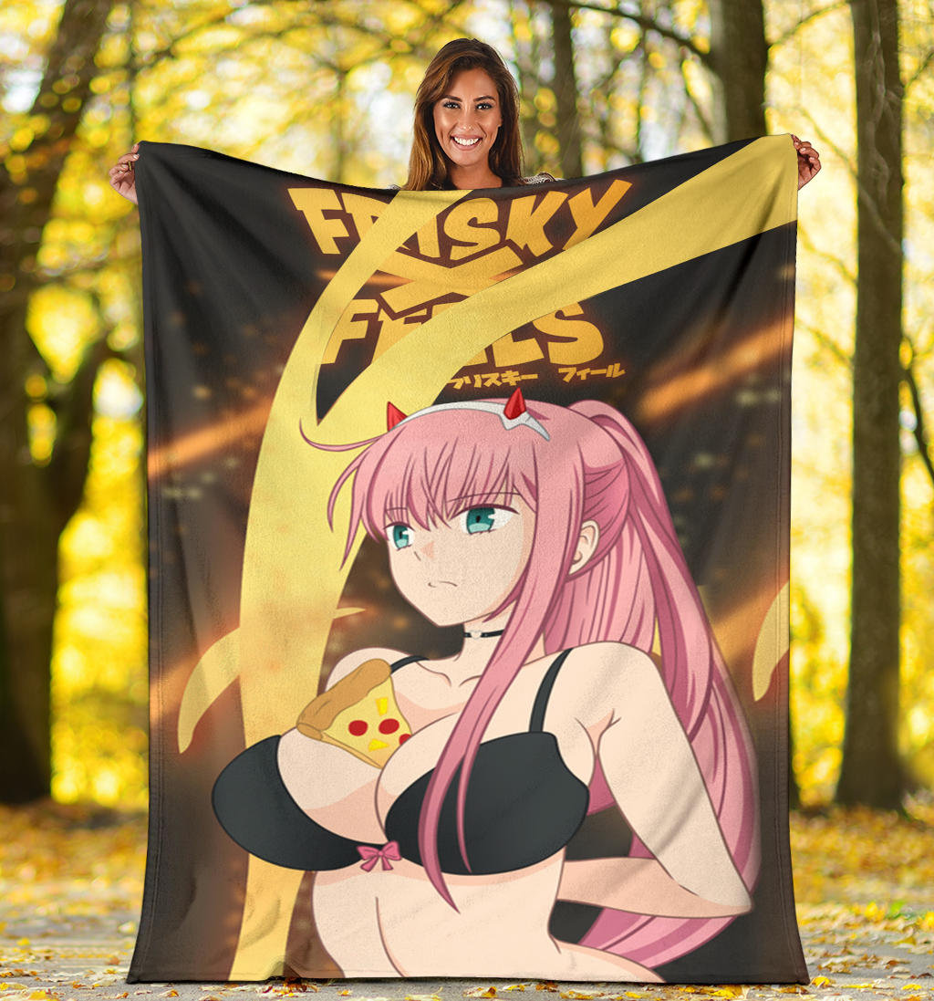 Zero Two Anime Girl Premium Blanket