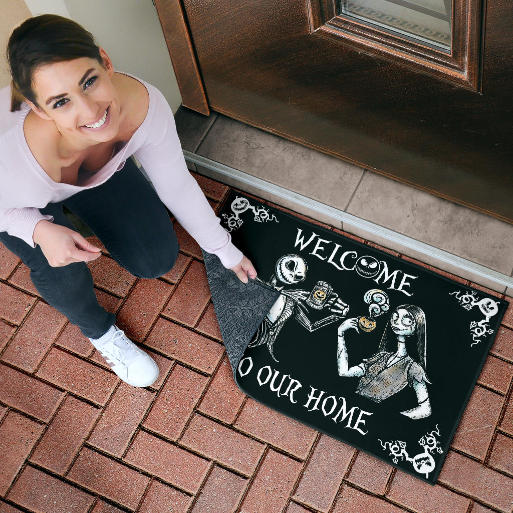 Nightmare Before Christmas Jack/Sally Welcome Door Mat