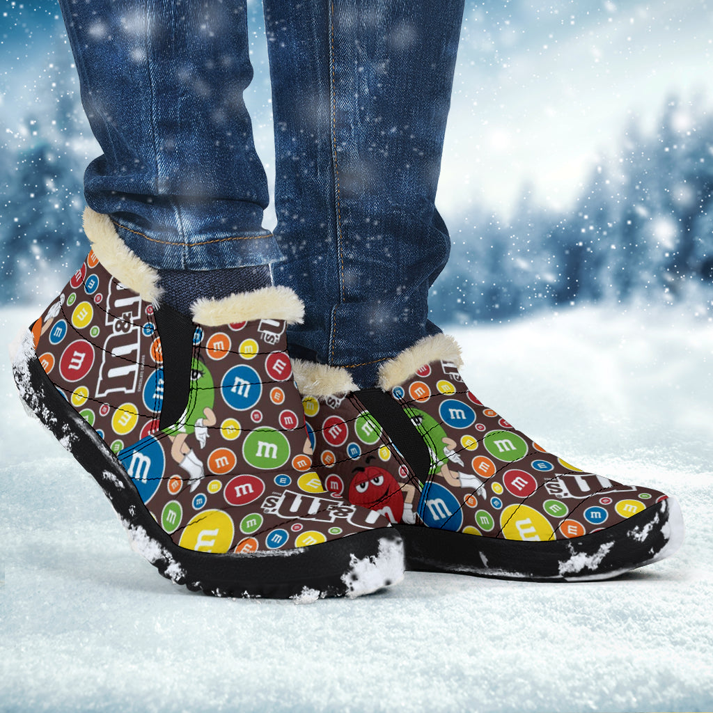 M&M Chocolate Pattern Winter Sneakers