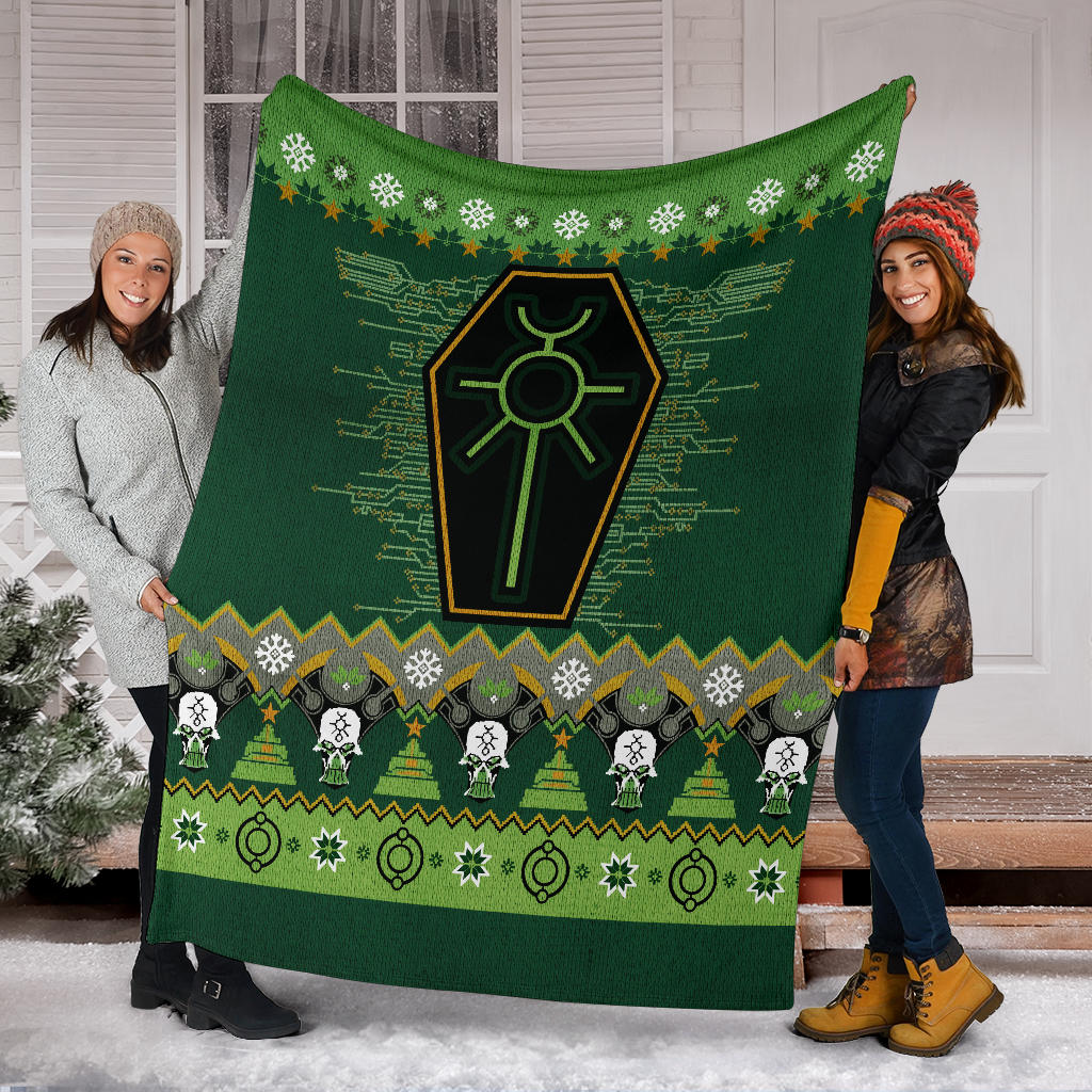 Robot Sign Ugly Christmas Custom Blanket Home Decor