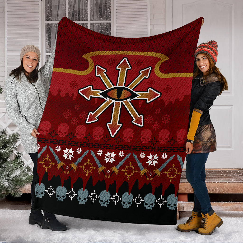 Scary Eye Ugly Christmas Custom Blanket Home Decor