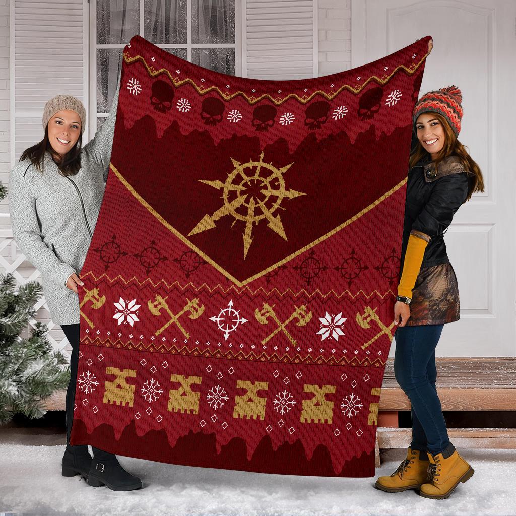 Bloody Sign Ugly Christmas Custom Blanket Home Decor