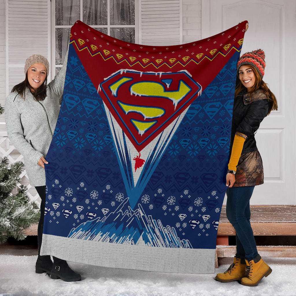 Superman Ugly Christmas Custom Blanket Home Decor