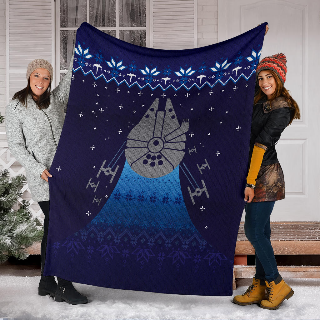Star Wars Spaceship Art Ugly Christmas Custom Blanket Home Decor