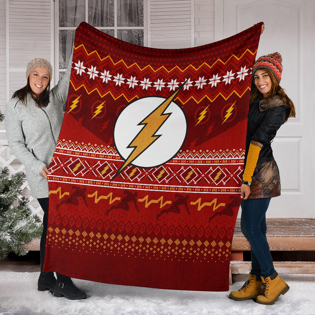 The Flash Ugly Christmas Custom Blanket Home Decor