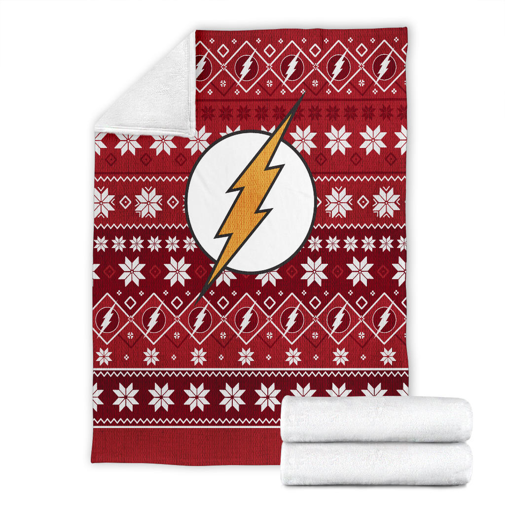 The Flash Art Ugly Christmas Custom Blanket Home Decor