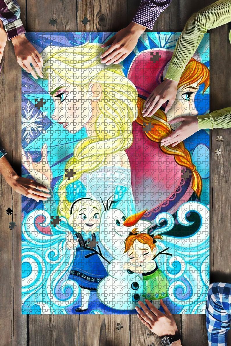 Frozen-Elsa-And-Anna-Jigsaw Puzzle Kids Toys