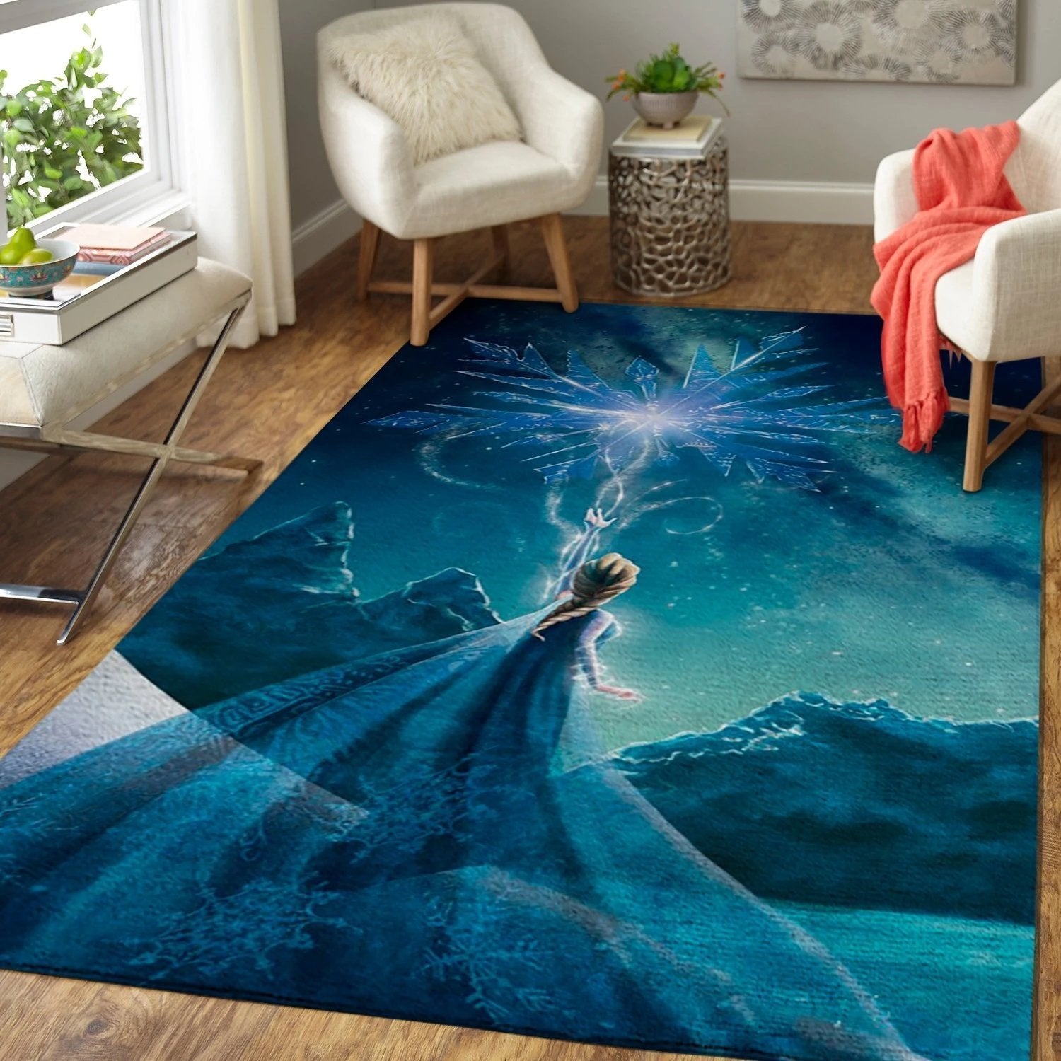 Frozen: Elsa Area Rug Home Decor Bedroom Living Room Decor