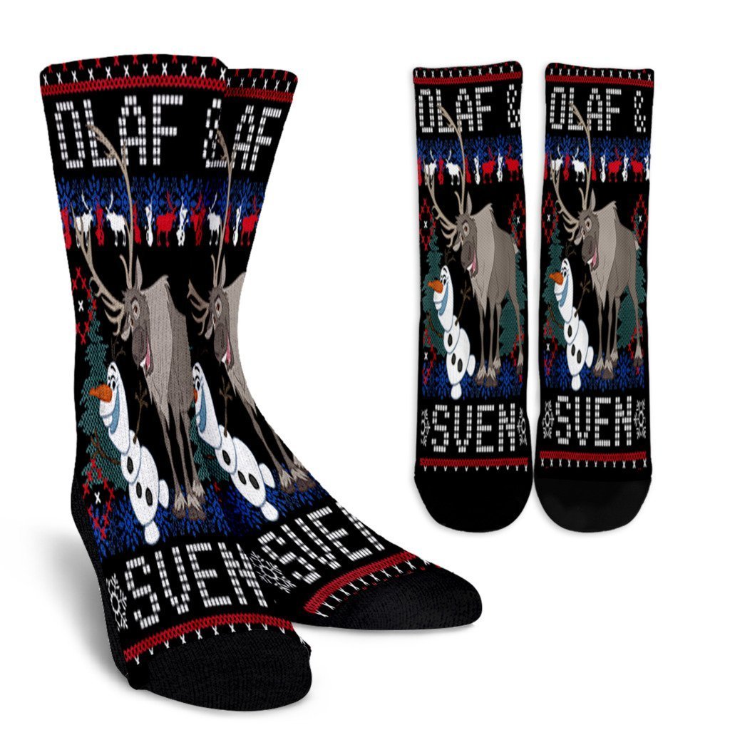 Frozen Olaf Ugly Christmas Sweater Graphic Noel Socks Perfect Christmas Gift