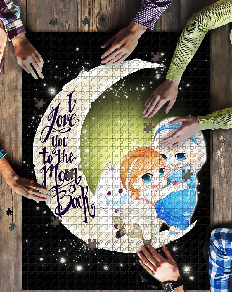 Frozen Queen Elsa Anna And Olaf Love To The Moon Mock Jigsaw Puzzle Kid Toys