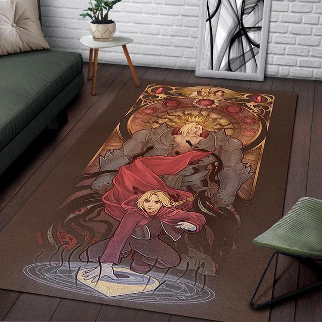 Fullmetal Alchemist Brotherhood Area Rug Home Decor Bedroom Living Room Decor