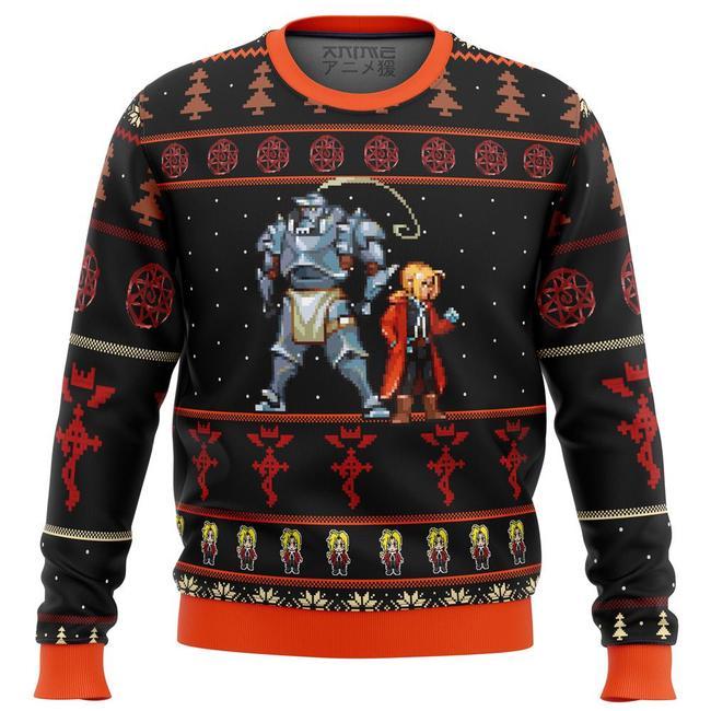 Fullmetal Alchemist Elrics Sprites Premium Ugly Christmas Sweater Amazing Gift Idea Thanksgiving Gift