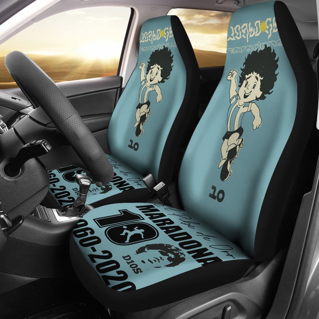 Funny Art Diego Armando Maradona 10 Rip 1969 2022 Car Seat Covers Gift For Fooball