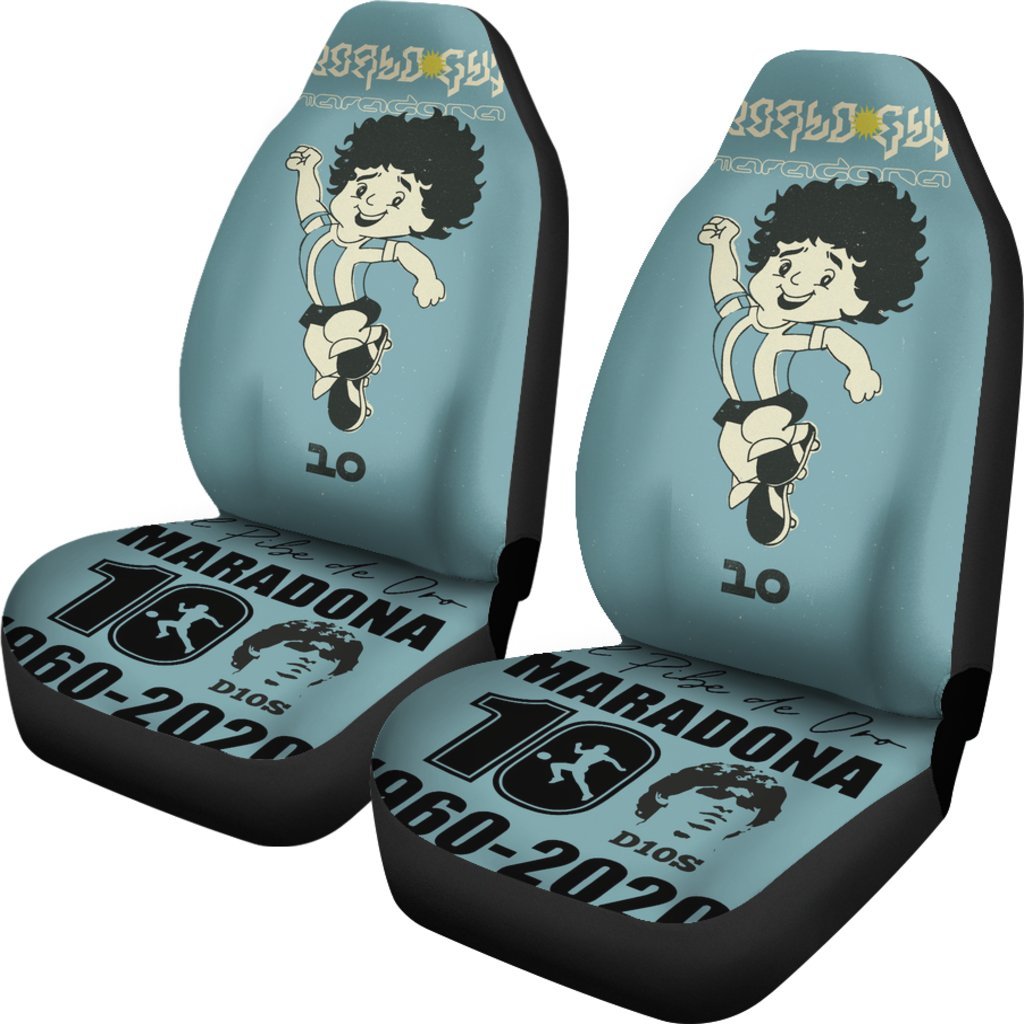 Funny Art Diego Armando Maradona 10 Rip 1969 2022 Car Seat Covers Gift For Fooball