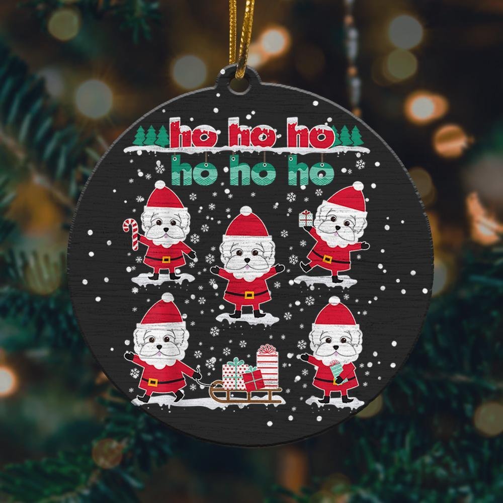 Funny Christmas Bichon Frise Hohoho Santa Claus Christmas Ornament 2022 Amazing Decor Ideas