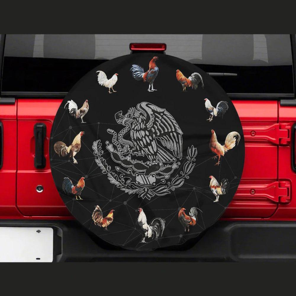 Funny Cocks, Roasters Car Spare Tire Cover Gift For Campers