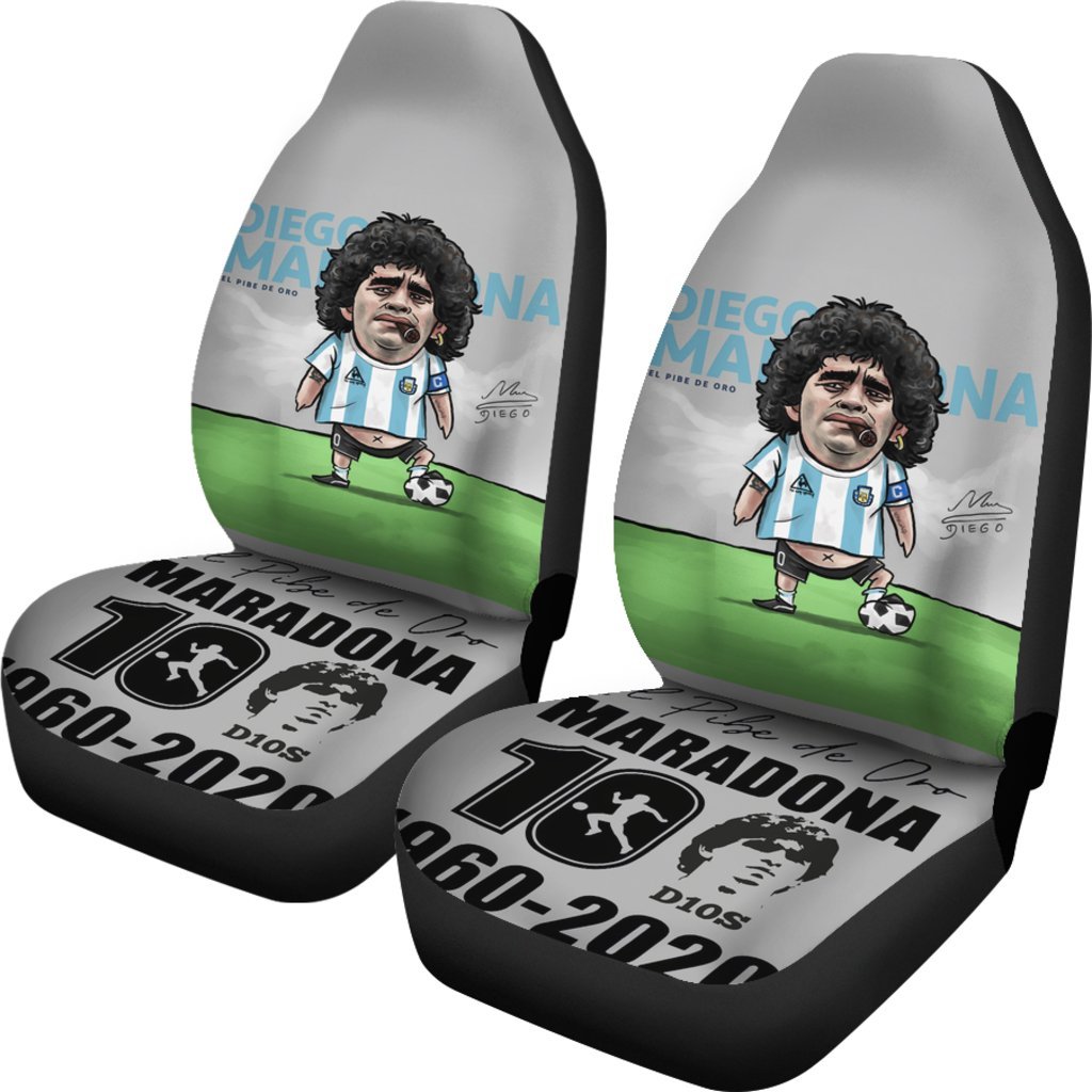 Funny Diego Armando Maradona 10 Rip 1969 2022 Car Seat Covers Gift For Fooball