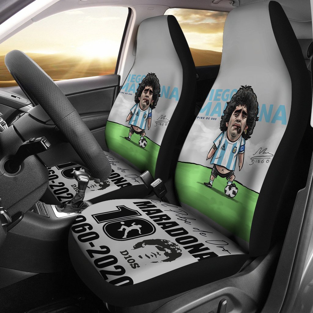 Funny Diego Armando Maradona 10 Rip 1969 2022 Car Seat Covers Gift For Fooball