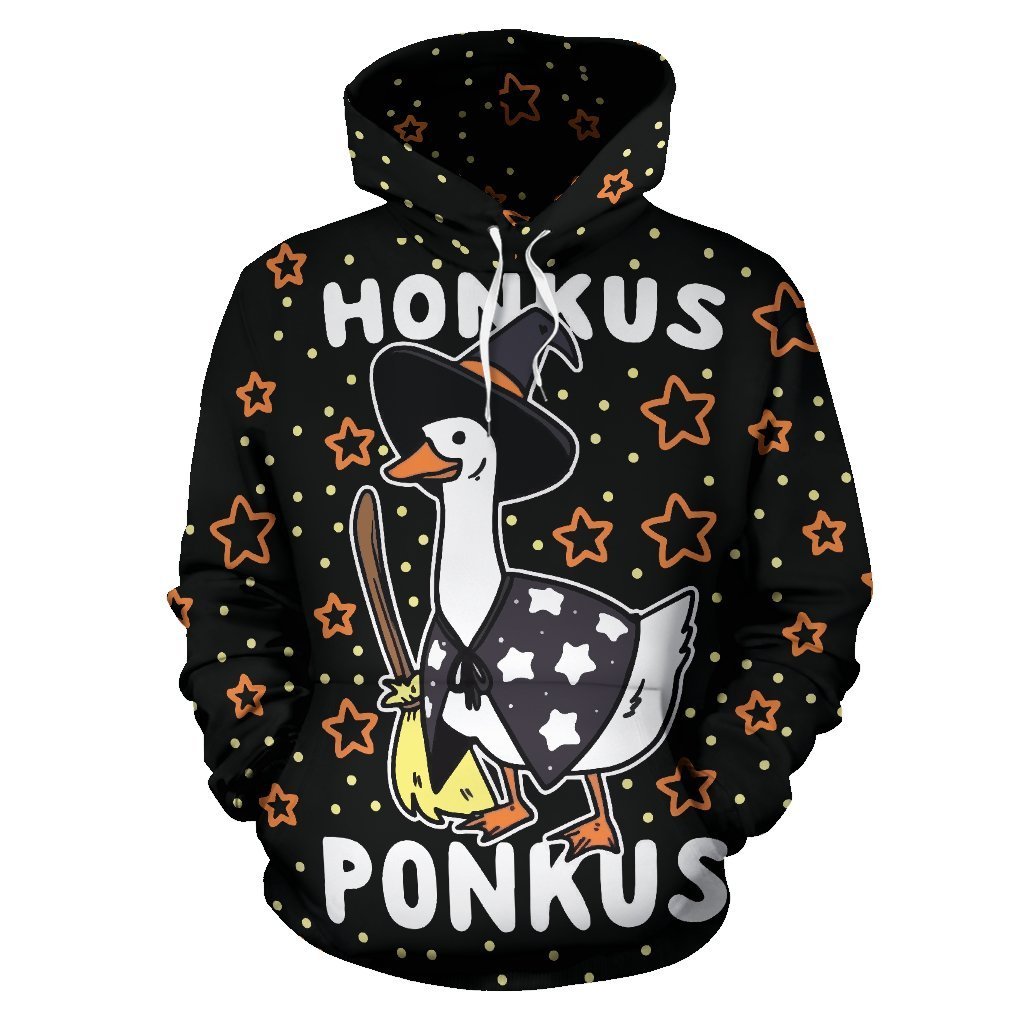 Funny Halloween Witches Duck Cute Honkus Ponkus All Over Hoodie