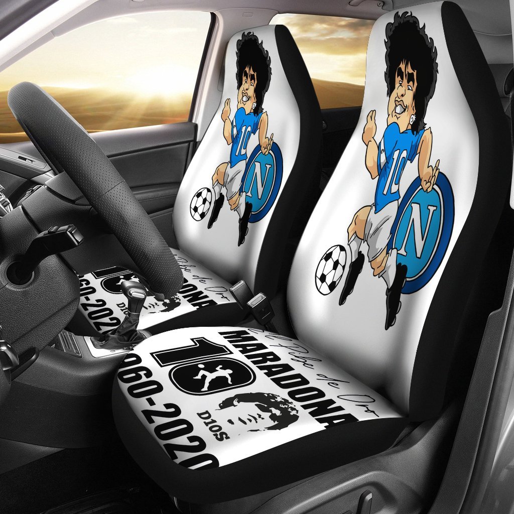 Funny Napoli Diego Armando Maradona 10 Rip 1969 2022 Car Seat Covers Gift For Fooball